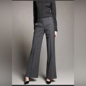 Theory Charcoal Gray Wide-Leg Trousers